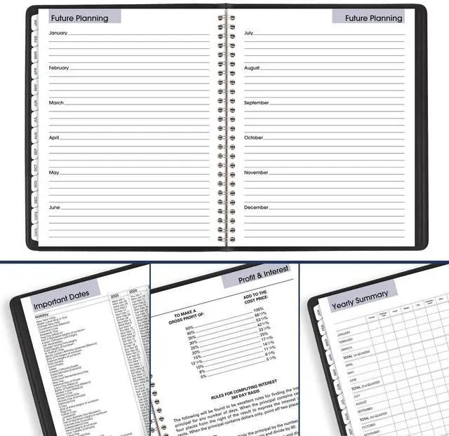 Alt view image 7 of 7 - At-A-Glance Executive Weekly/Monthly Planner 8 3/4 x 6 7/8 Black 2026 G54500