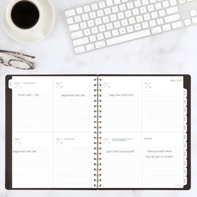 Alt view image 2 of 7 - AT-A-GLANCE® Signature Collection Academic 2025-2026 Weekly Monthly Planner, Brown, Large, 8 1/2" x 11"