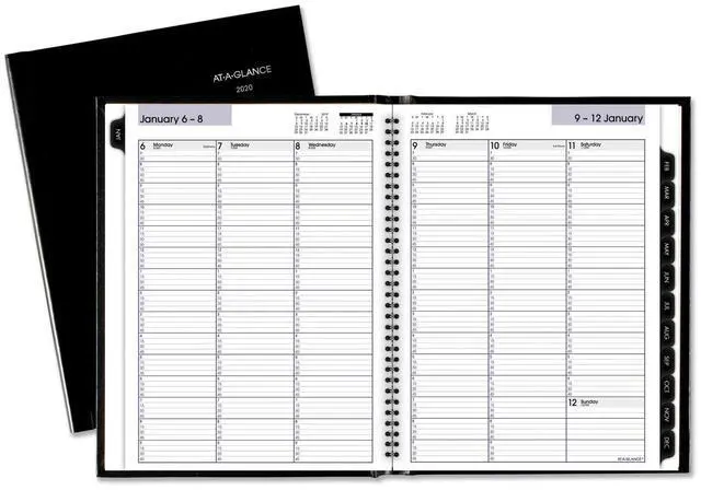 Main image of AT-A-GLANCE® DayMinder® 2026 Weekly Appointment Book Planner, Hardcover, Black, Large, 8" x 11"