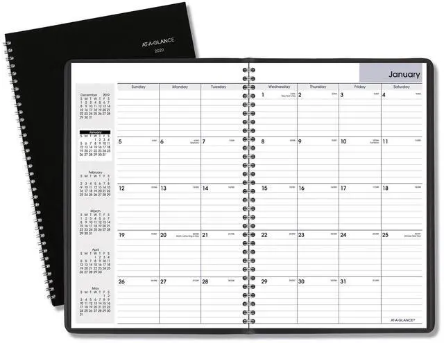 Main image of AT-A-GLANCE® DayMinder® 2026 Monthly Planner, Black, Large, 8" x 12"