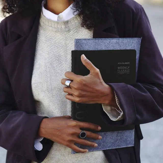 Alt view image 4 of 7 - AT-A-GLANCE® Contemporary 2026 Weekly Monthly Planner, Black, Large, 8 1/4" x 11"