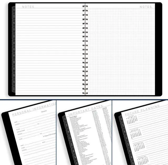 Alt view image 7 of 7 - AT-A-GLANCE® Contemporary 2026 Weekly Monthly Planner, Black, Large, 8 1/4" x 11"