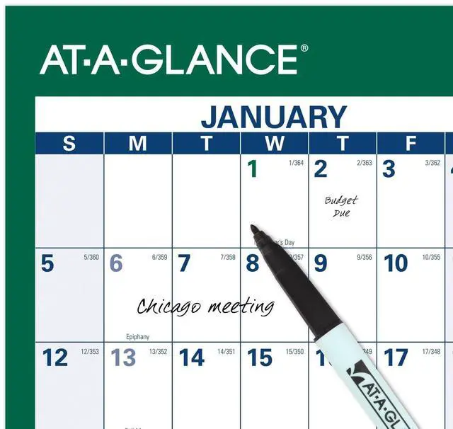 Alt view image 5 of 5 - AT-A-GLANCE® 2026 Vertical Reversible Erasable Wall Calendar, Extra Large, 32" x 48"