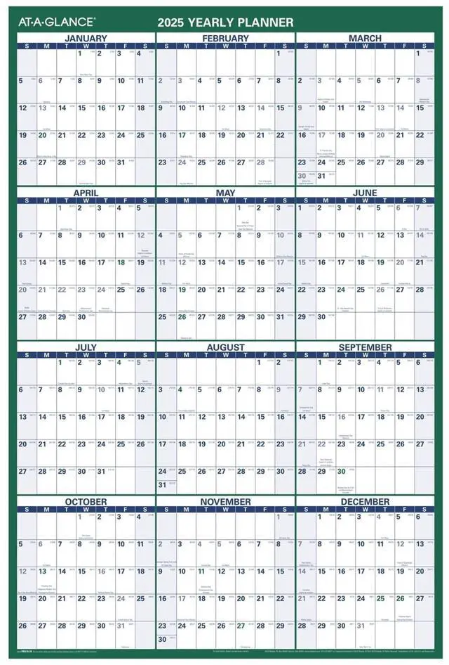 Alt view image 4 of 5 - AT-A-GLANCE® 2026 Vertical Reversible Erasable Wall Calendar, Extra Large, 32" x 48"