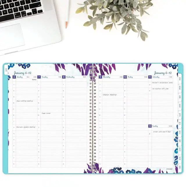 Alt view image 2 of 7 - AT-A-GLANCE® Wild Washes 2026 Weekly Monthly Appointment Book Planner, Teal, Large, 8 1/2" x 11"