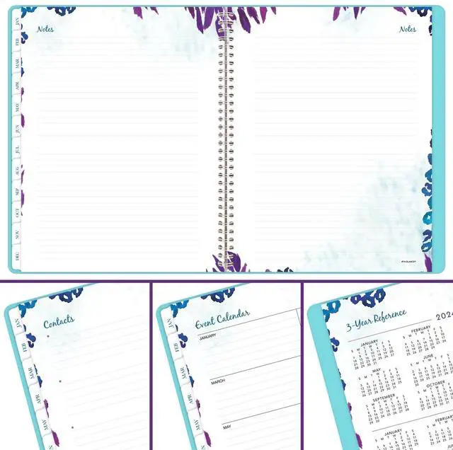 Alt view image 7 of 7 - AT-A-GLANCE® Wild Washes 2026 Weekly Monthly Appointment Book Planner, Teal, Large, 8 1/2" x 11"