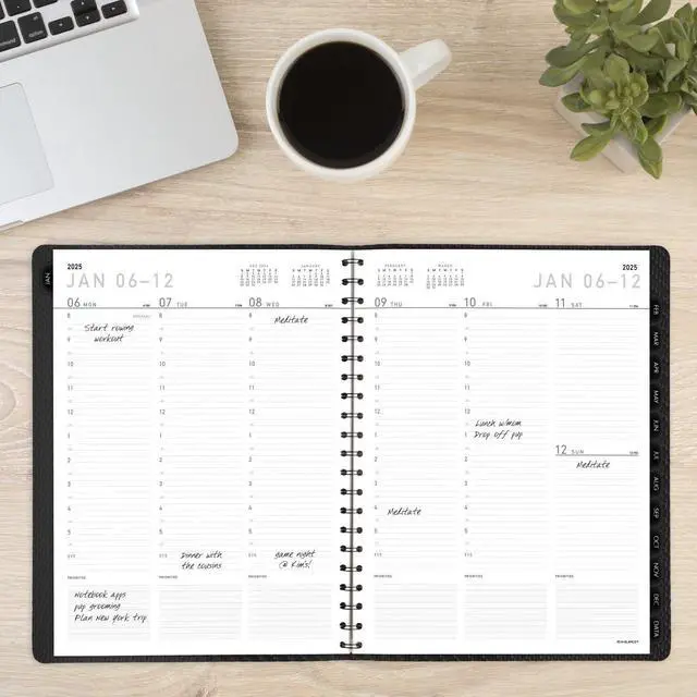 Alt view image 2 of 7 - At-A-Glance Contemporary Weekly/Monthly Planner Column 11 x 8.25 Graphite 2026