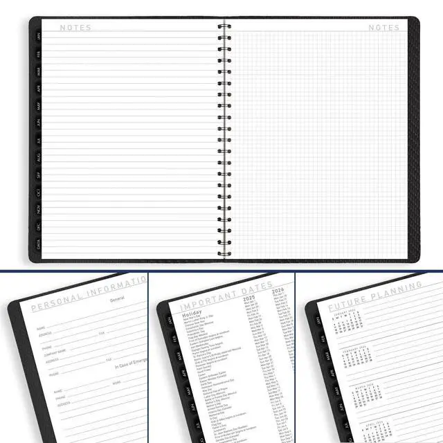 Alt view image 7 of 7 - At-A-Glance Contemporary Weekly/Monthly Planner Column 11 x 8.25 Graphite 2026