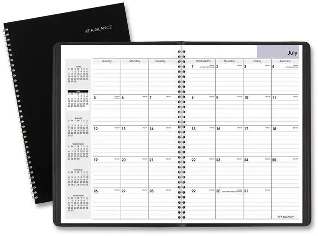 Main image of At-A-Glance Academic Monthly Planner 12x8 Black 2025-2026 AY200