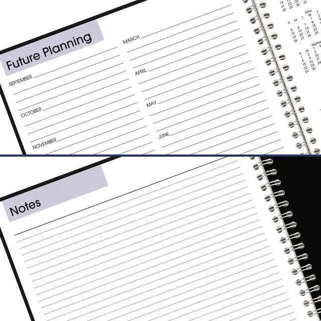 Alt view image 4 of 7 - At-A-Glance Academic Monthly Planner 12x8 Black 2025-2026 AY200