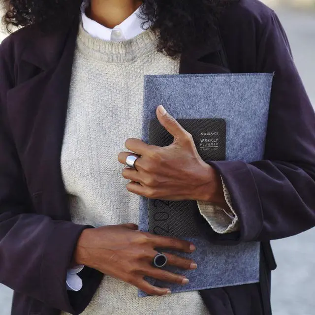 Alt view image 4 of 7 - At-A-Glance Contemporary Weekly/Monthly Planner Block 8x5.5 Graphite Cover 2026