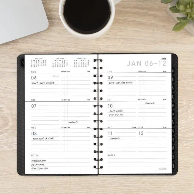 Alt view image 2 of 7 - At-A-Glance Contemporary Weekly/Monthly Planner Block 8x5.5 Graphite Cover 2026