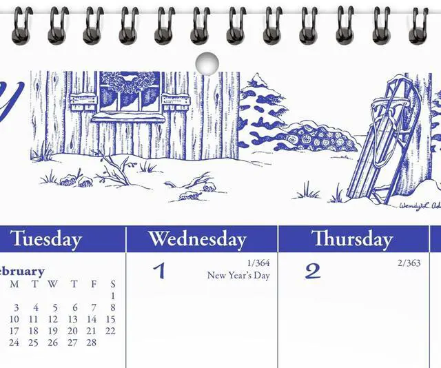 Alt view image 5 of 7 - At-A-Glance 12-Month Illustrator?s Edition Wall Calendar 12x11.75 2026
