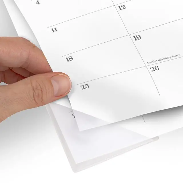 Alt view image 5 of 7 - Workstyle Compact Deskpad, 17.75 x 11, White Sheets, Pink Headband/Clear Corners, 12-Month (Jan-Dec): 2026