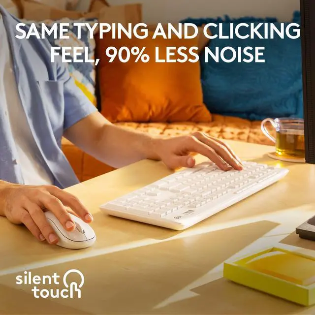 Alt view image 3 of 7 - Logitech Logitech MK295 Wireless Mouse & Keyboard Combo, White 920-009783