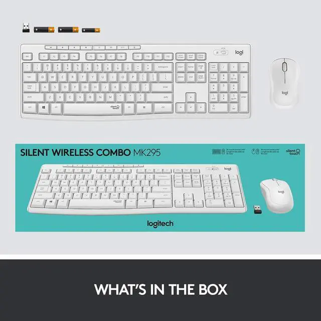 Alt view image 5 of 7 - Logitech Logitech MK295 Wireless Mouse & Keyboard Combo, White 920-009783