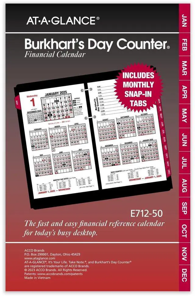 Alt view image 3 of 6 - AT-A-GLANCE® Burkhart's Day Counter® 2026 Daily Loose-Leaf Desk Calendar Refill, Large, 4 1/2" x 7 1/2"