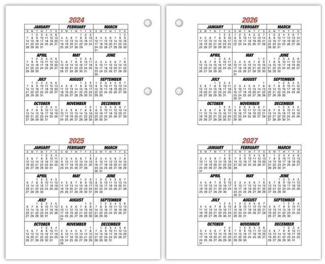 Alt view image 5 of 6 - AT-A-GLANCE® Burkhart's Day Counter® 2026 Daily Loose-Leaf Desk Calendar Refill, Large, 4 1/2" x 7 1/2"