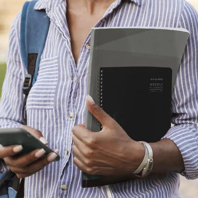 Alt view image 4 of 7 - AT-A-GLANCE® Contemporary Lite 2026 Weekly Monthly Planner, Black, Medium, 7" x 8 3/4"