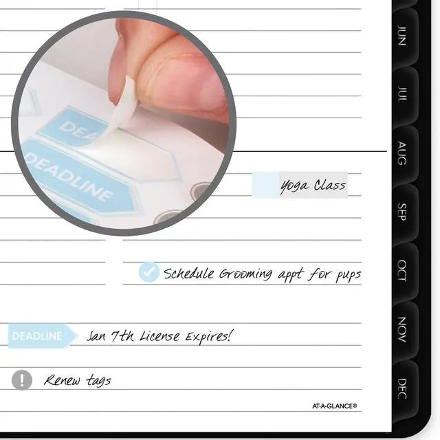 Alt view image 6 of 7 - AT-A-GLANCE® Contemporary Lite 2026 Weekly Monthly Planner, Black, Medium, 7" x 8 3/4"
