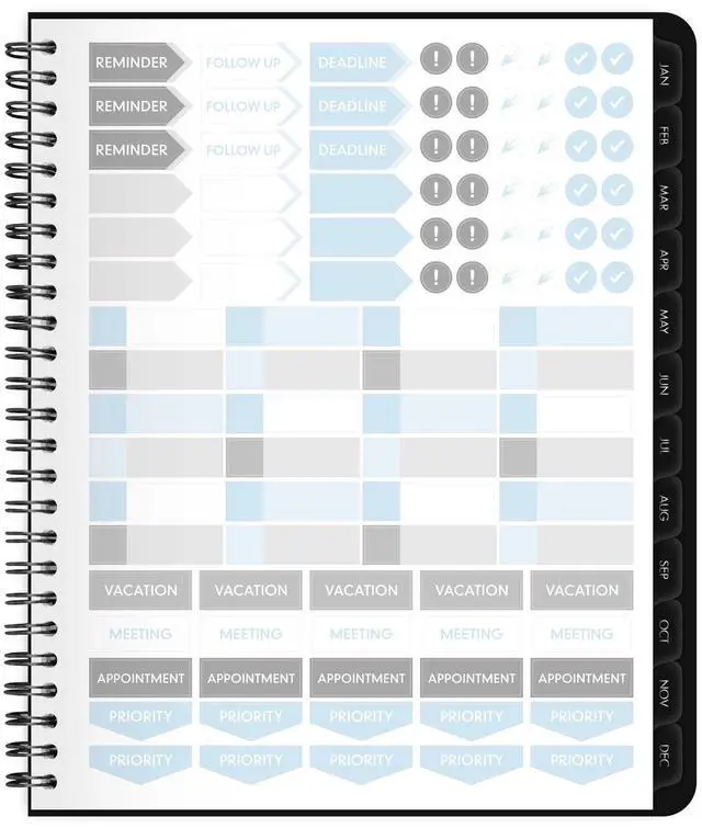 Alt view image 7 of 7 - AT-A-GLANCE® Contemporary Lite 2026 Weekly Monthly Planner, Black, Medium, 7" x 8 3/4"