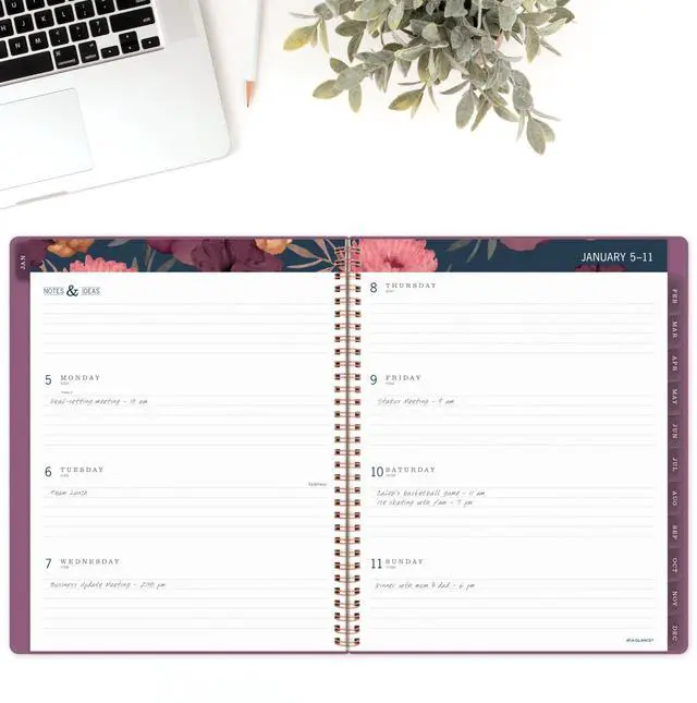Alt view image 2 of 7 - At-A-Glance Dark Romance Weekly/Monthly Planner 11x8.5 Floral 2026 5254905