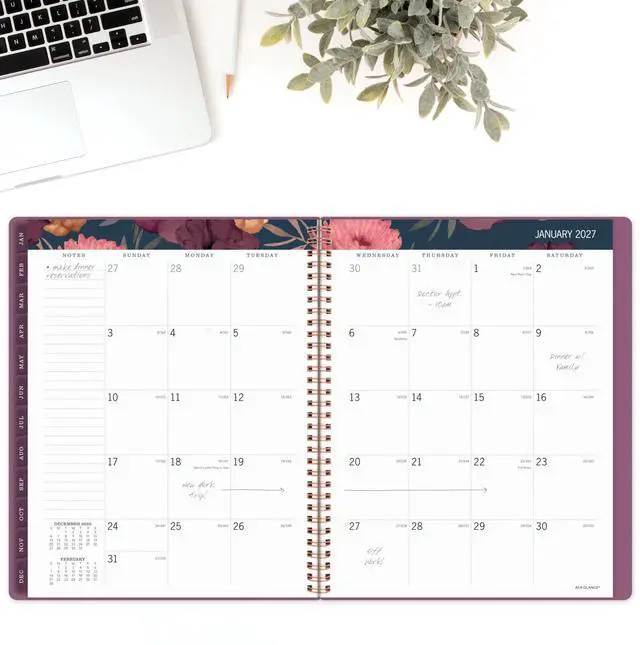 Alt view image 3 of 7 - At-A-Glance Dark Romance Weekly/Monthly Planner 11x8.5 Floral 2026 5254905