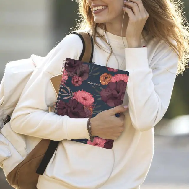 Alt view image 4 of 7 - At-A-Glance Dark Romance Weekly/Monthly Planner 11x8.5 Floral 2026 5254905