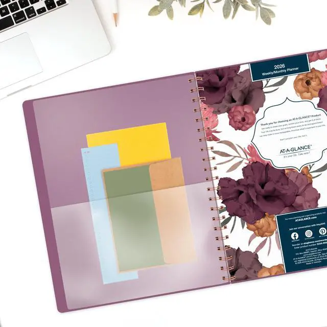 Alt view image 5 of 7 - At-A-Glance Dark Romance Weekly/Monthly Planner 11x8.5 Floral 2026 5254905