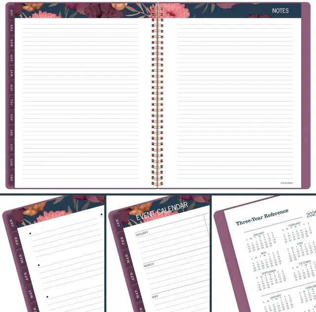 Alt view image 7 of 7 - At-A-Glance Dark Romance Weekly/Monthly Planner 11x8.5 Floral 2026 5254905