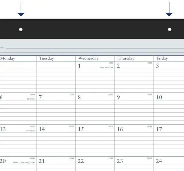Alt view image 4 of 7 - AT-A-GLANCE® 2026 Ruled Monthly Desk Pad Calendar, Standard, 21 3/4" x 17"