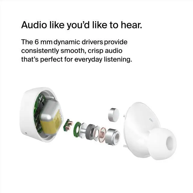 Alt view image 13 of 13 - Belkin SoundForm Bolt True Wireless Earbuds - Stereo - True Wireless - Bluetooth - 32.8 ft - Earbud - Binaural - In-ear - White