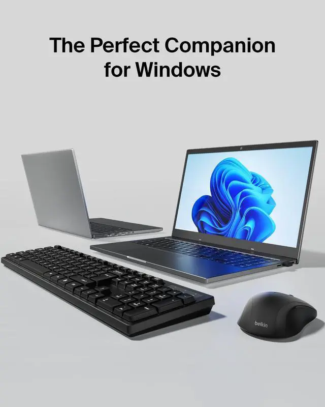 Alt view image 13 of 14 - Belkin Keyboard & Mouse - Wireless Keyboard - Wireless Mouse - Optical