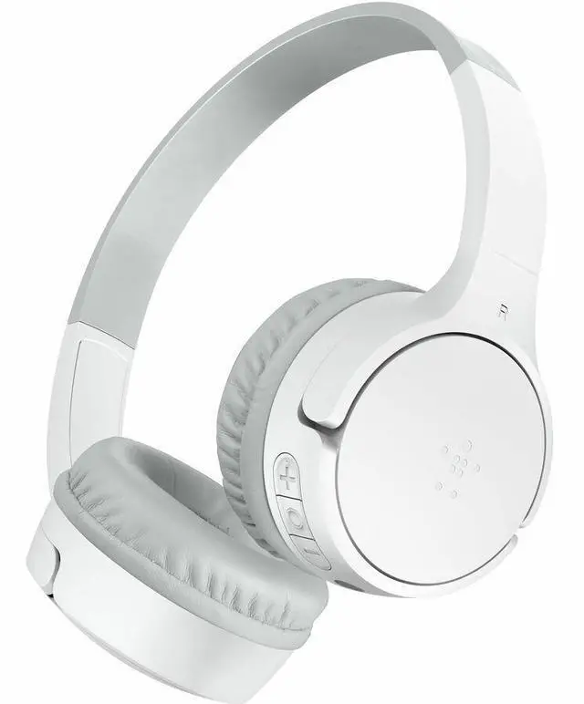 Alt view image 6 of 10 - Belkin AUD002btWTV3 SoundForm Mini Wireless On-Ear Headphones for Kids - White