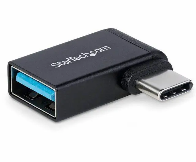 Alt view image 4 of 10 - StarTech Right Angled USB-C to USB-A Adapter, USB 5Gbps, Compact USB-C Male to USB-A Female Adapter, Durable Metal Housing, M/F - USB31CAADGCPRA