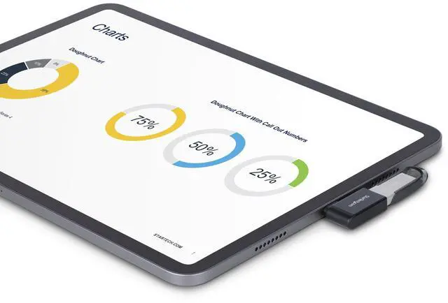 Alt view image 5 of 10 - StarTech Right Angled USB-C to USB-A Adapter, USB 5Gbps, Compact USB-C Male to USB-A Female Adapter, Durable Metal Housing, M/F - USB31CAADGCPRA
