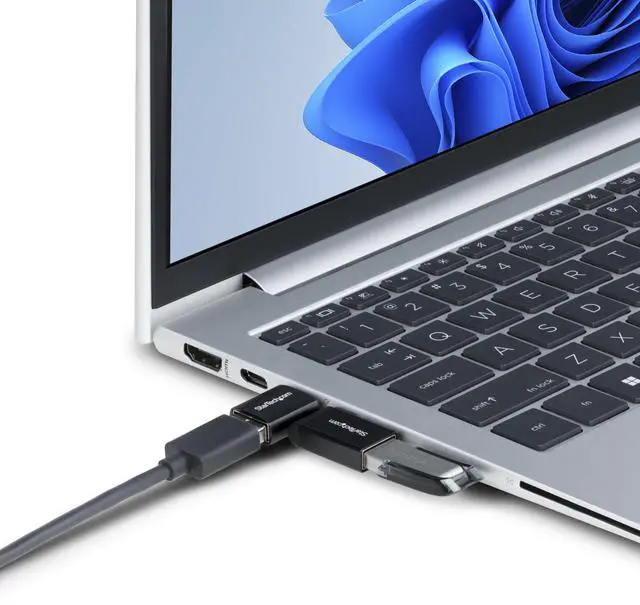 Alt view image 6 of 10 - StarTech Right Angled USB-C to USB-A Adapter, USB 5Gbps, Compact USB-C Male to USB-A Female Adapter, Durable Metal Housing, M/F - USB31CAADGCPRA