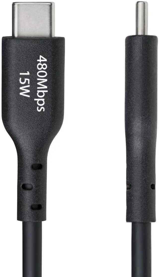 Alt view image 8 of 9 - StarTech 6ft (1.8m) USB-A to USB-C Charging Cable, Charge & Sync, 3A, USB 2.0, TPE Jacket - Black USB Charging Cord - USB2AC6FBKE