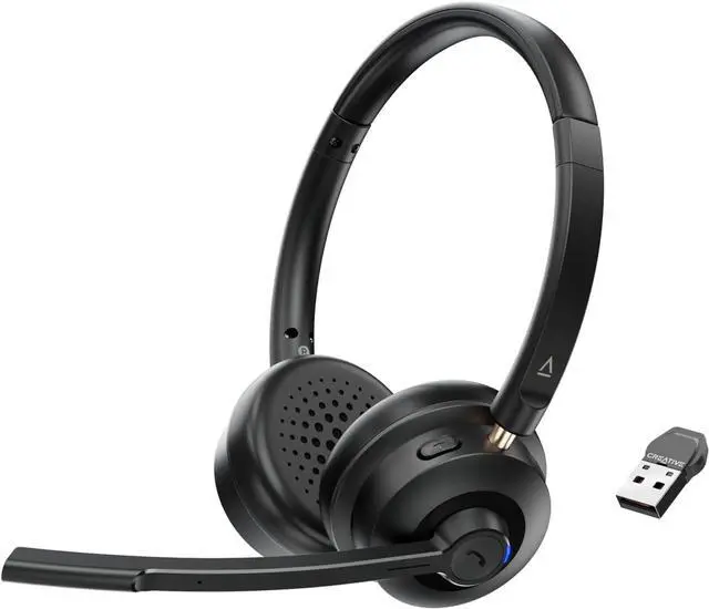 Main image of Creative Chat Wireless On-Ear Headset with Noise-Cancelling Boom Mic