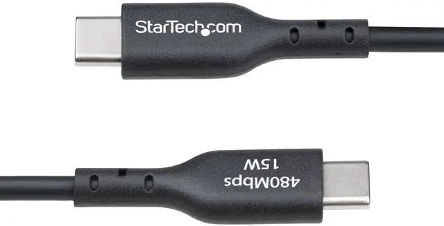 Alt view image 4 of 9 - StarTech 3ft (91cm) USB-A to USB-C Charging Cable, Charge & Sync, 3A, USB 2.0, TPE Jacket - Black USB Charging Cord - USB2AC3FBKE