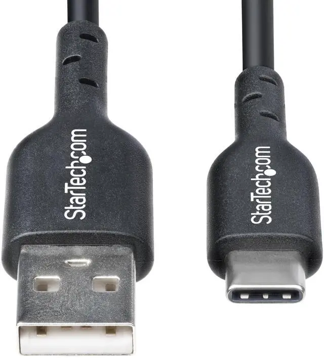 Alt view image 5 of 9 - StarTech 3ft (91cm) USB-A to USB-C Charging Cable, Charge & Sync, 3A, USB 2.0, TPE Jacket - Black USB Charging Cord - USB2AC3FBKE