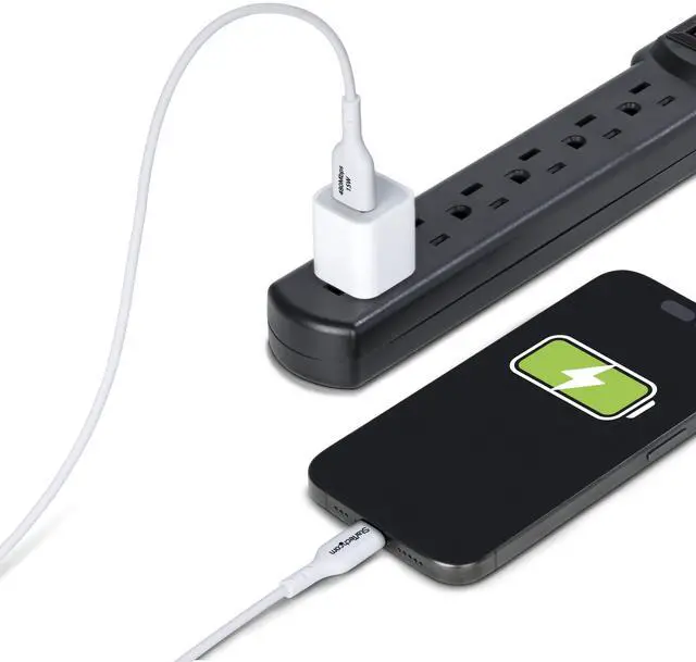 Alt view image 4 of 9 - StarTech 6ft (1.8m) USB-A to USB-C Charging Cable, Charge & Sync, 3A, USB 2.0, TPE Jacket - White USB Charging Cord - USB2AC6FWHE