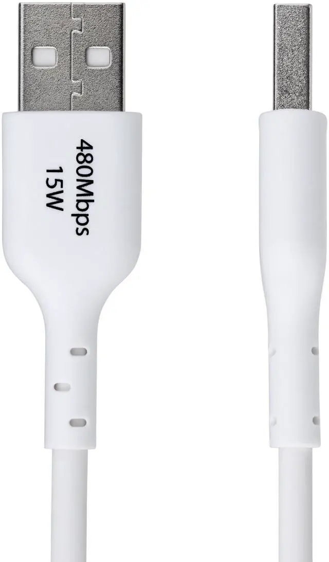 Alt view image 6 of 9 - StarTech 6ft (1.8m) USB-A to USB-C Charging Cable, Charge & Sync, 3A, USB 2.0, TPE Jacket - White USB Charging Cord - USB2AC6FWHE