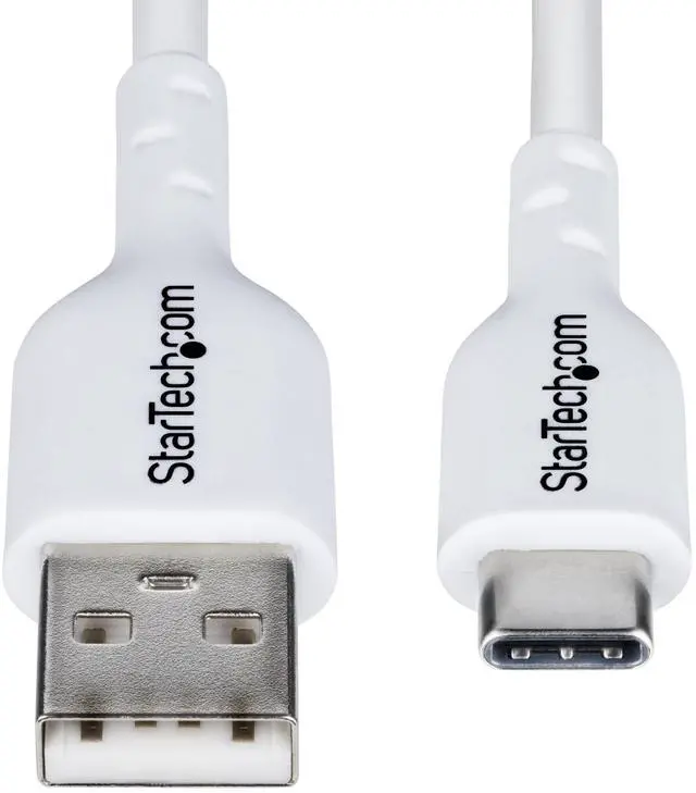 Alt view image 7 of 9 - StarTech 6ft (1.8m) USB-A to USB-C Charging Cable, Charge & Sync, 3A, USB 2.0, TPE Jacket - White USB Charging Cord - USB2AC6FWHE