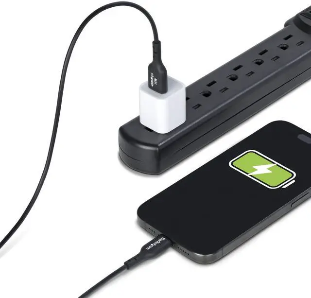 Alt view image 7 of 9 - StarTech 10-Pack 6ft (1.8m) USB-A to USB-C Charging Cable, Charge & Sync, 3A, USB 2.0, TPE Jacket - Black USB Charging Cord - USB2AC6FBKE10PK