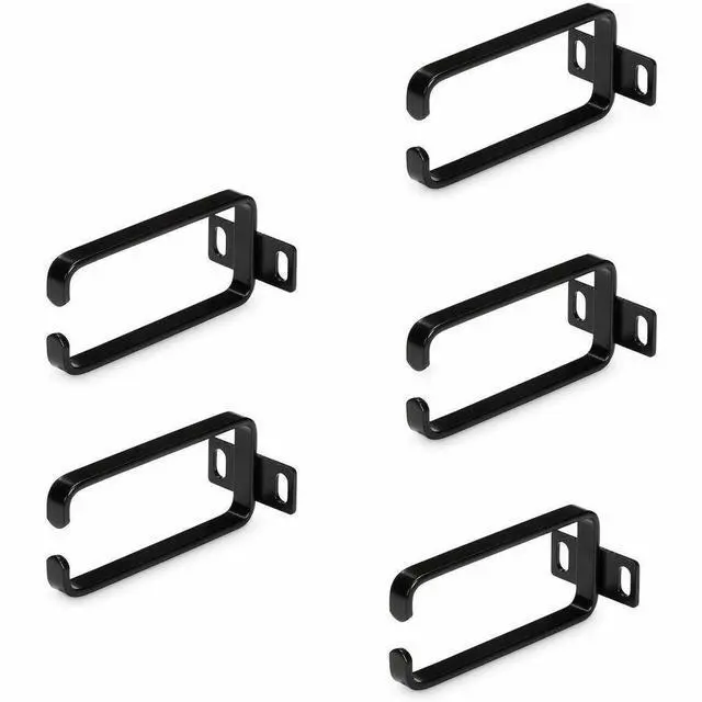 Alt view image 2 of 5 - StarTech 5-Pack 1U Vertical Cable Management D-Ring Hooks, Cable Manager For 19" Server Racks/Cabinets, Network Rack Wire Organizers, Cable Guide Rings Model CMHOOK1UN5PK