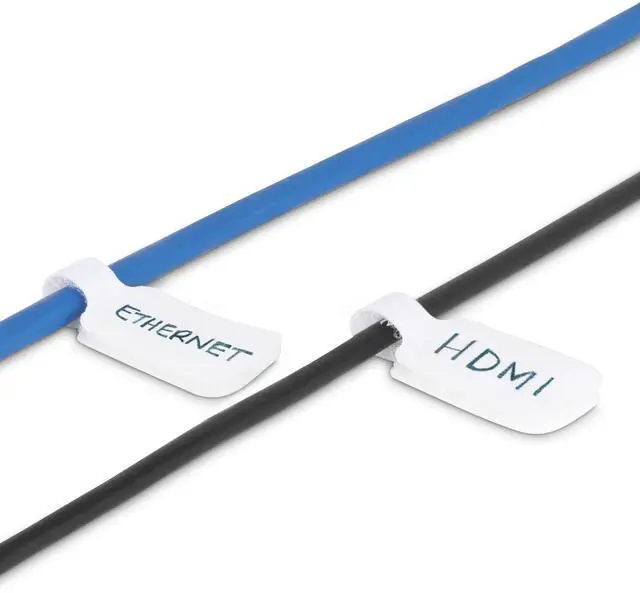 Alt view image 11 of 11 - StarTech.com 3.5in (9cm) Cable Labels, 100 Pack White, Cable/Cord Tags (CABLE-TAG-HLWH) - cable identification labels - hook-to-hook fastener, write-on
