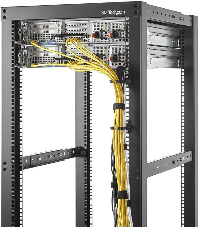 Alt view image 4 of 5 - StarTech 5-Pack 1U Vertical Cable Management D-Ring Hooks, Cable Manager For 19" Server Racks/Cabinets, Network Rack Wire Organizers, Cable Guide Rings Model CMHOOK1UN5PK