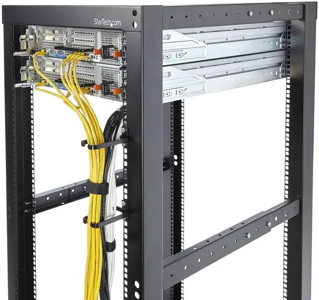 Alt view image 5 of 5 - StarTech 5-Pack 1U Vertical Cable Management D-Ring Hooks, Cable Manager For 19" Server Racks/Cabinets, Network Rack Wire Organizers, Cable Guide Rings Model CMHOOK1UN5PK