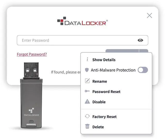 Alt view image 7 of 7 - DataLocker DL GO 16GB Usb 3.2 gen 1 type a + Usb 3.0 + Usb 3.1 Flash Drive DLGO016